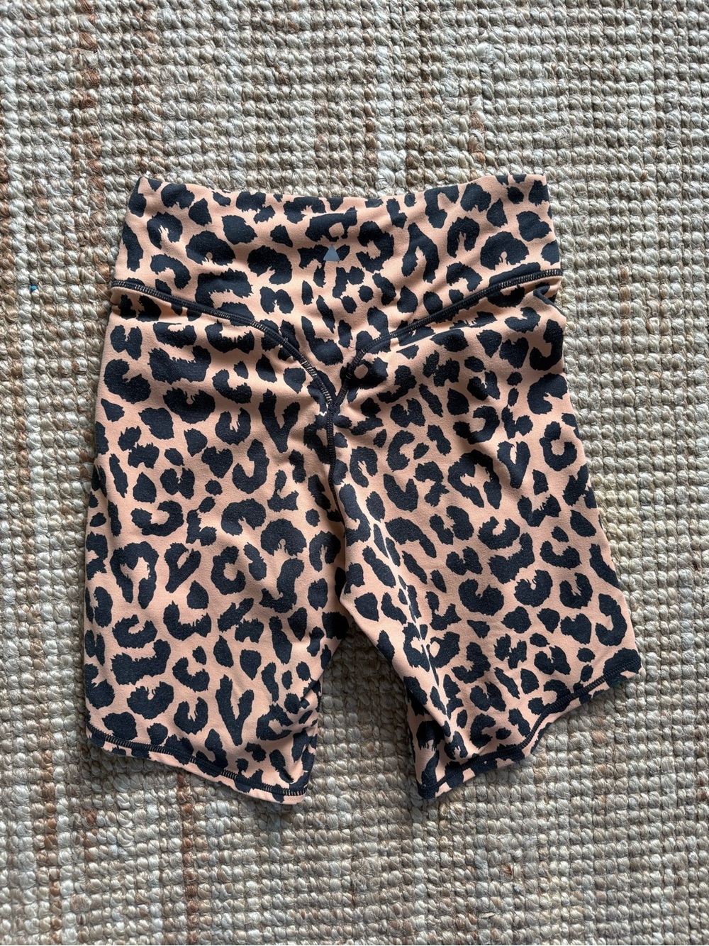 Vitality High-Waist Biker Shorts | Leopard Print | S | 7” Inseam